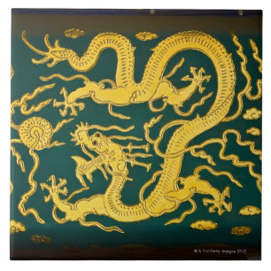 Nahaufnahme einer Malerei, Turm von Buddha Fliese