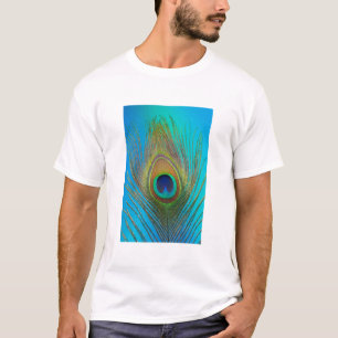 Nahaufnahme einer Pfauenfeder T-Shirt