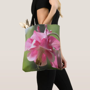 Nahaufnahme einer rosa Akelei-Blüte
