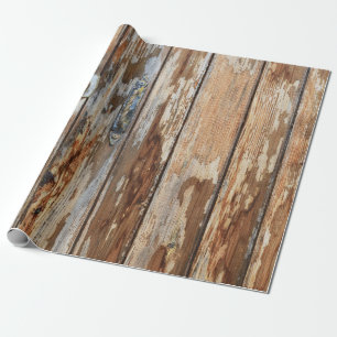 Nahaufnahme eines braunen Holzbretts Geschenkpapier