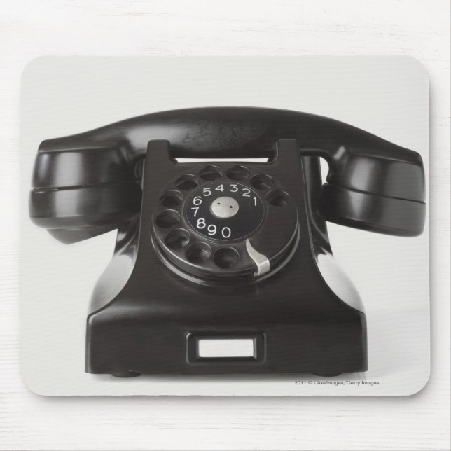 Nahaufnahme eines Drehtelefons Mousepad (Vorne)