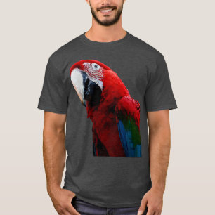 Nahaufnahme eines grünen Gürtelpapagei T-Shirt