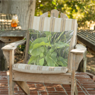 Nahaufnahme eines Hinterhofgartens Outdoor-Naturfo Kissen