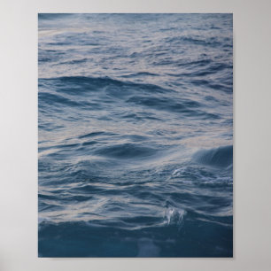 Nahaufnahme eines Meerwasserrippels Poster