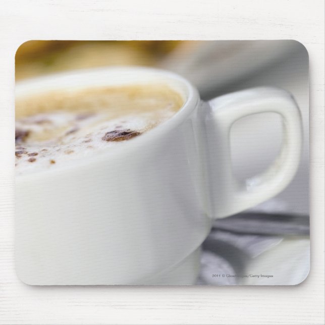 Nahaufnahme eines Tasse Kaffees Mousepad (Vorne)