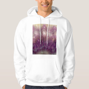 Nahaufnahme eines violetten Amethysts Hoodie