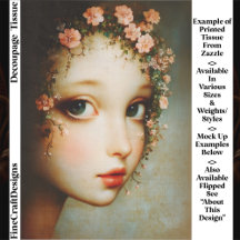 Nahaufnahme Florales Mädchen Vintage Leinwand FF7R