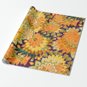 Nahaufnahme-Hintergrund mit Vintage-Stoffmuster. Geschenkpapier