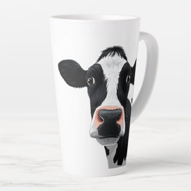 Nahaufnahme Kuh Neugier Milchtasse (Rechte Ecke)