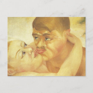 Nahaufnahme (Kuss), D.H. Lawrence Feine Kunst Postkarte