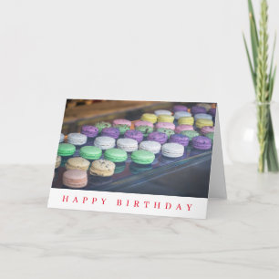 Nahaufnahme-Macarons-Geburtstagskarte Karte