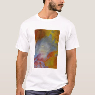 Nahaufnahme von abstraktem versteinertem Holz T-Shirt