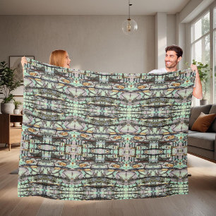 Nahaufnahme von Birkenstümpfen, rustikaler Charme Fleecedecke