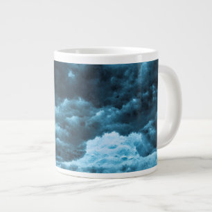 Nahaufnahme von blauem Eis, Island Jumbo-Tasse