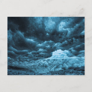 Nahaufnahme von blauem Eis, Island Postkarte
