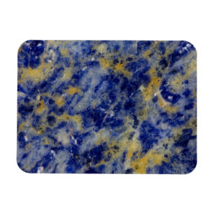 Nahaufnahme von einem blauen Sodalith Magnet