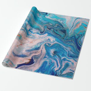 Nahaufnahme von gemischtem blauem und weißem abstr geschenkpapier