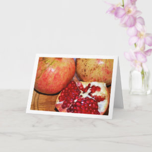 Nahaufnahme von Granatapfel-Frucht Karte