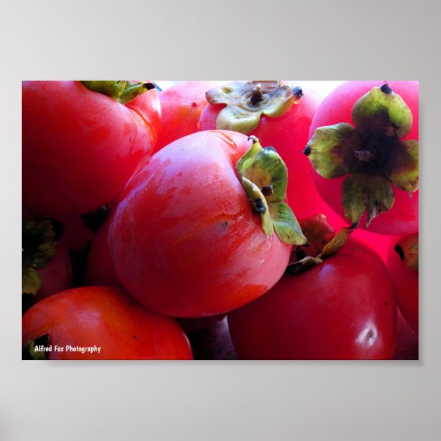 Nahaufnahme von Persimmonfrucht Poster (Vorne)