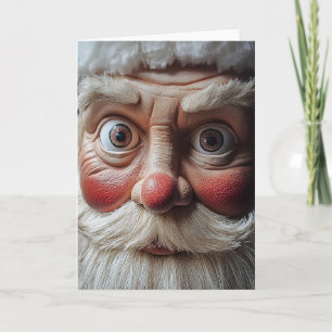 Nahaufnahme von Santas überraschter Miene Einladung