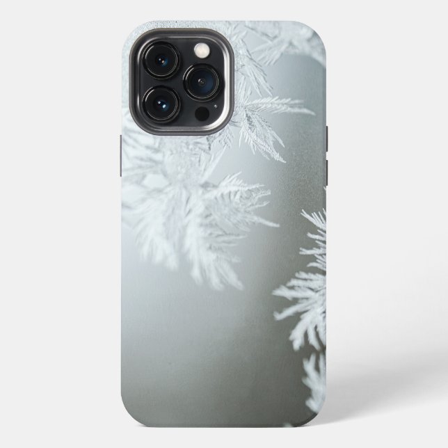 Nahaufnahme von Schneeflocken iPhone Hülle (Rückseite)