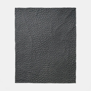 Nahaufnahme von schwarzer Ledertextur und Hintergr Fleecedecke