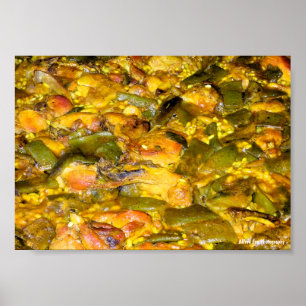 Nahaufnahme von spanischer Paella Poster