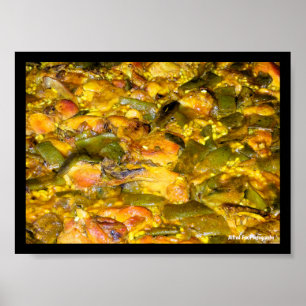 Nahaufnahme von spanischer Paella Poster