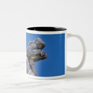 Nahaufnahme von Steinen, die eine alte Mayastätte Zweifarbige Tasse