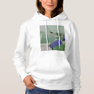 Nahaufnahme von Strandglas, Alaska Hoodie