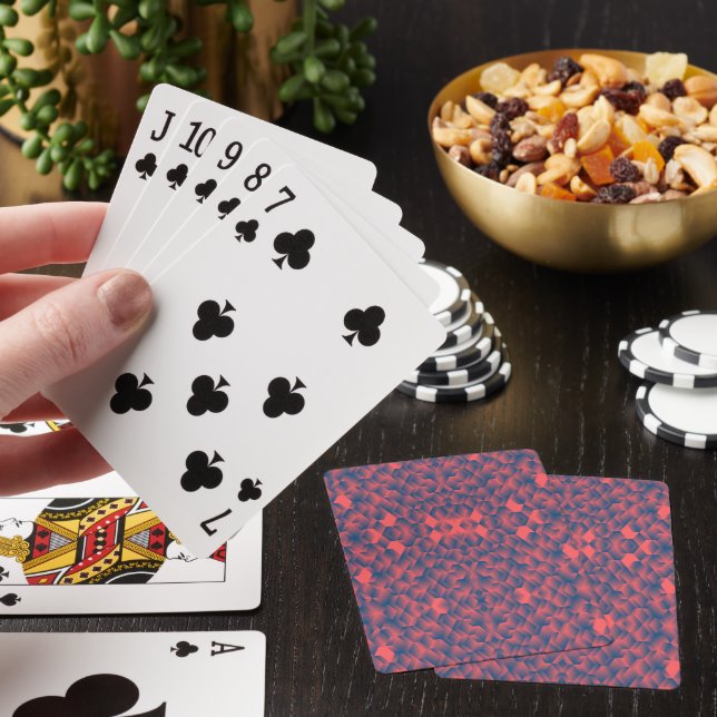 Nahaufnahme von vier Spielkarten (In Situ)