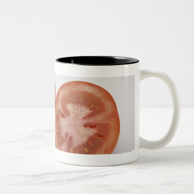 Nahaufnahme von zwei Tomaten Zweifarbige Tasse (Rechts)