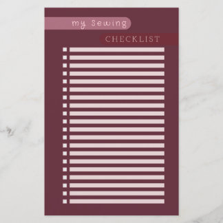 Nähcheckliste