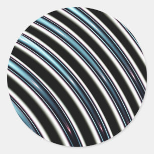 Nahe, abgerundete Linien eines Fraktals Runder Aufkleber