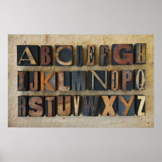 Nahe Alphabetaufzeichnung auf Schreibmaschine 2 Poster
