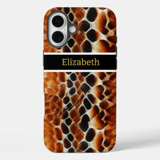 Nahe Ansammlung giftiger Schlangenmuster iPhone 16 Plus Hülle