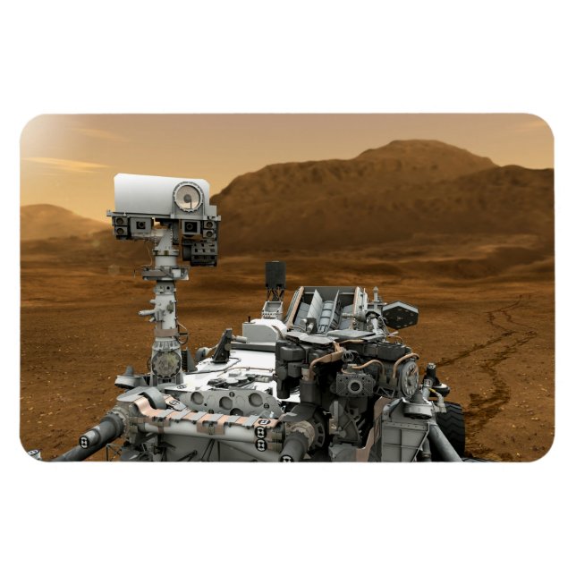 Nahe Aufführung der Mars Neugier Rover Magnet (Horizontal)