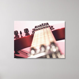Nahe Aufnahme einer E-Gitarre Leinwanddruck