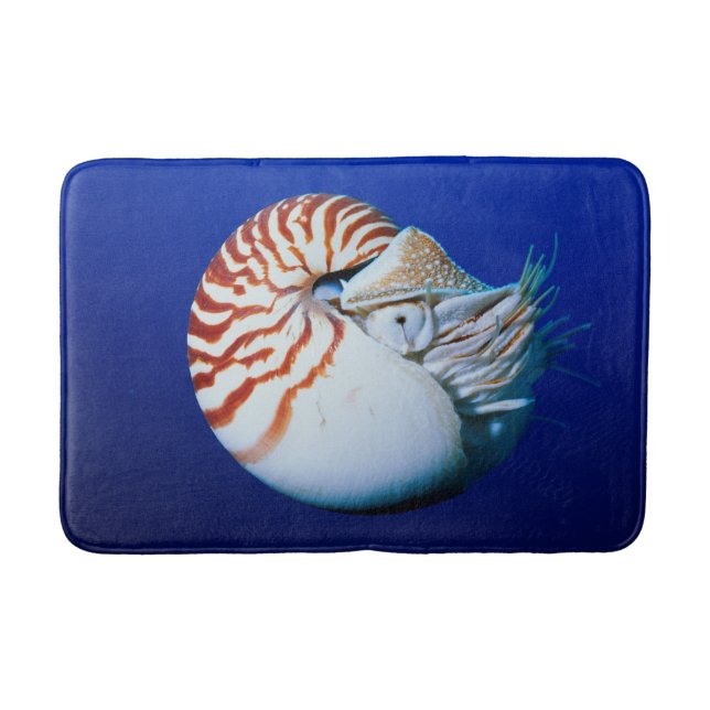 Nahe Bildung von Chambered Nautilus Badematte (Vorderseite)