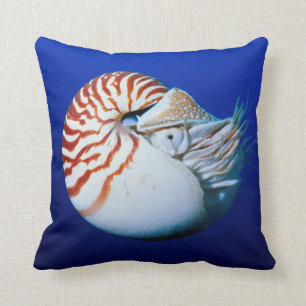 Nahe Bildung von Chambered Nautilus Kissen