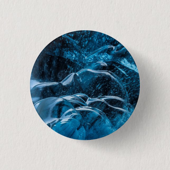 Nahe blaue Eiswände Button (Vorderseite)