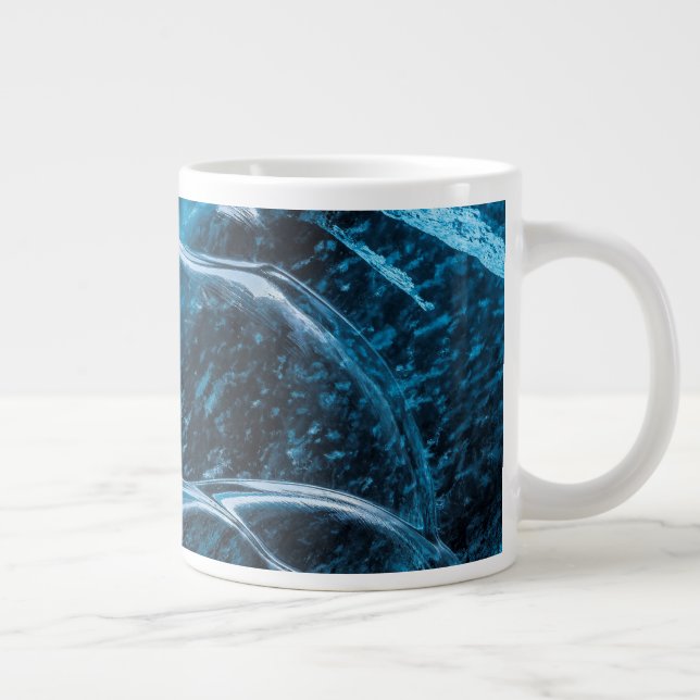 Nahe blaue Eiswände Jumbo-Tasse (Rechts)