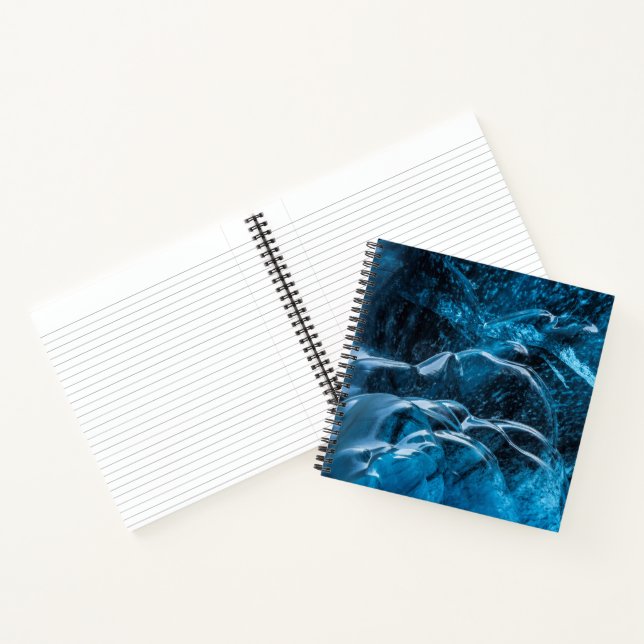 Nahe blaue Eiswände Notizbuch (Innenseite)