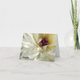 Nahe Creamy White Peony Blume Sympathie Karte