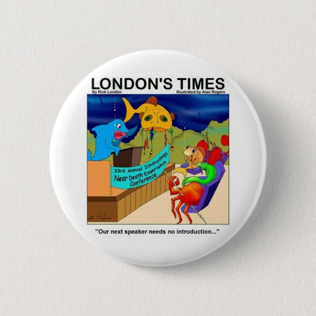 Nahe dem Tod erleben Funny Fishing - Geschenke & T Button (Vorderseite)