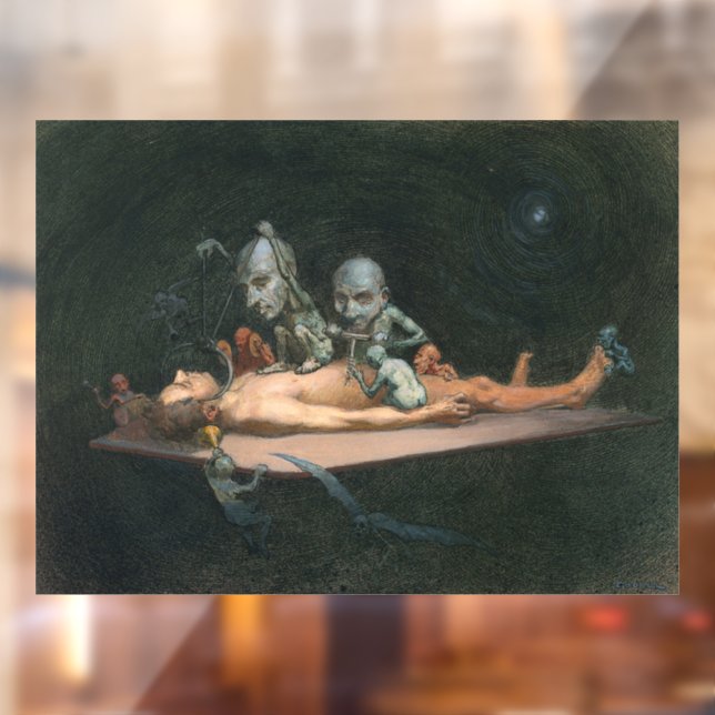 Nahe dem Tode erleben, wie böse Dämonenspirale zu  Fensteraufkleber (Blatt 2)