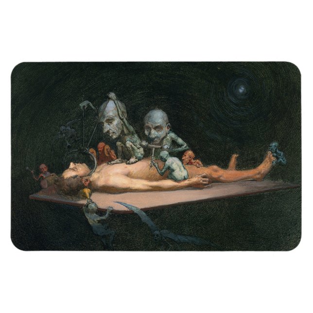 Nahe dem Tode erleben, wie böse Dämonenspirale zu  Magnet (Horizontal)