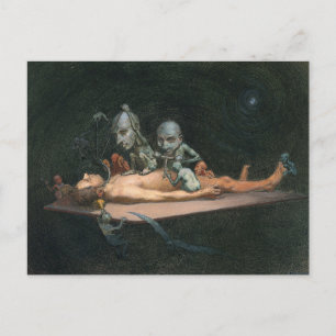 Nahe dem Tode erleben, wie böse Dämonenspirale zu  Postkarte