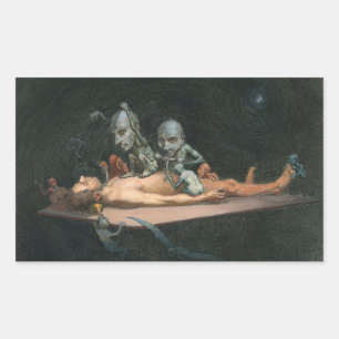 Nahe dem Tode erleben, wie böse Dämonenspirale zu  Rechteckiger Aufkleber