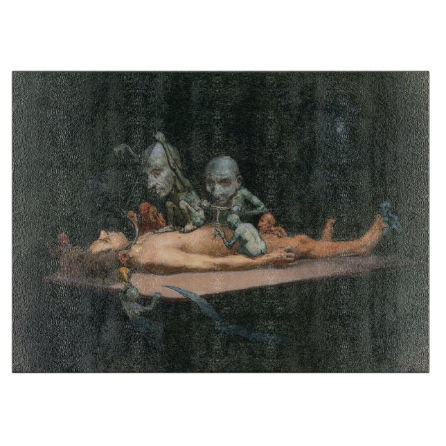 Nahe dem Tode erleben, wie böse Dämonenspirale zu  Schneidebrett (Vorderseite)